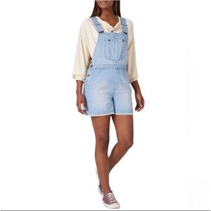 NWT Lee Denim Short Overalls (Frayed), Size S